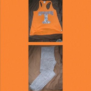 Victoria Secret Tennessee tank top and leggings